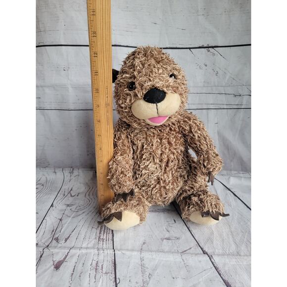 Build A Bear Beaver Plush Stuffed Animal 14in Long Brown Fur Sits Up BABWS - Picture 3 of 9